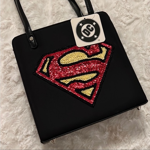 Dc Comics Purse by Animations with Superman Logo in Sequins NWT 🔥 - Picture 3 of 11